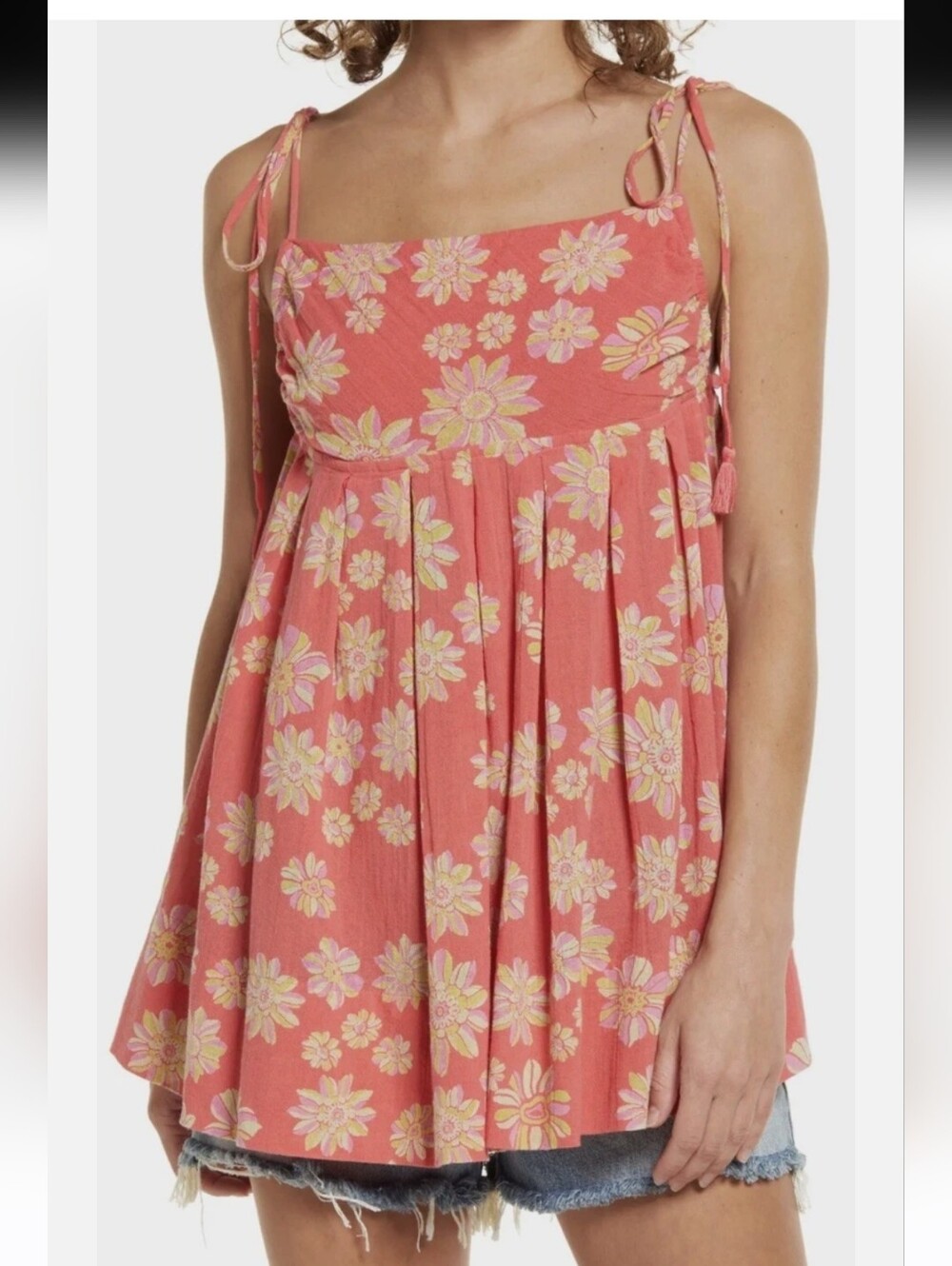 Free People Molly Floral Tunic (See Damage)